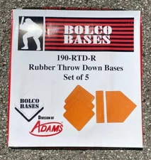 Bolco  #190-RTD-R 3-Throw Down Bases with Pitchers & Home Plate NEW