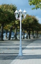 Candélabre Lampadaire Luminaire Lampe extérieure Aluminium blanc 31331LB 35328