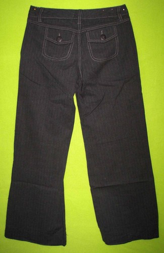 Karma sz 1 Short Juniors Womens Gray Casual Pants Slacks Trousers 5N75 - Picture 2 of 6