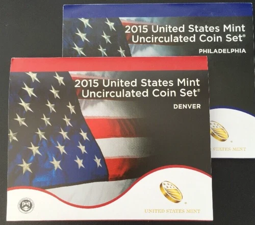 2015 Mint Set. Complete. 28 coin set. Includes 14 each "P" and "D" Mint