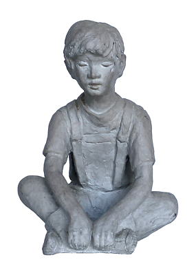 Vintage Austin Prod. Figure/Sculpture, Seated Boy 1979 - 7-1/2