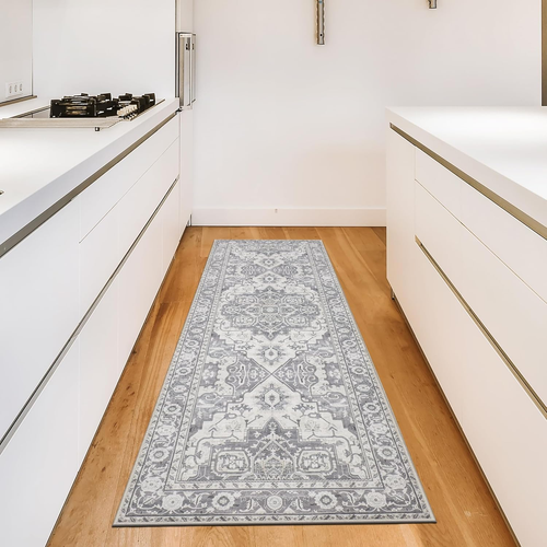 Washable Runner Rug 2X6 Stain Resistant Kitchen Rug Runners for Hallways Non Sli - Picture 9 of 12