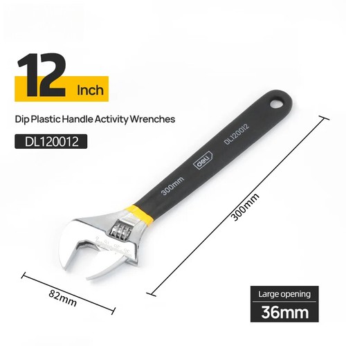 Adjustable Wrench Large Opening long Handle Universal Spanner Carbon Steel Tools - Picture 20 of 20