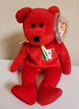 Ty Beanie Babies Osito Bear Mexico Flag Plush Red Vintage 1999 Retired