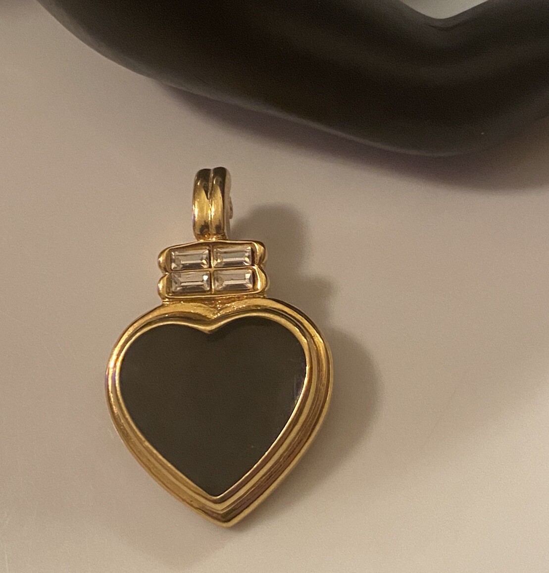 Vtg Kenneth Jay Lane Signed KJL Black Enamel Rhin… - image 11