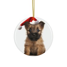 Cairn Terrier Puppy - Ceramic Christmas Ornament - Printed in USA