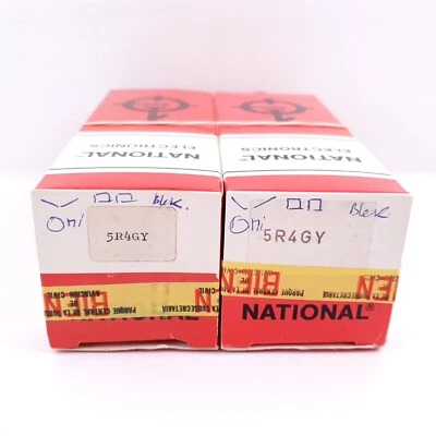 2 x 5R4GY NATIONAL BRAND NOS/NIB BROWN BASE BLACK PLATES 2 SQUAR GET C1..ENA - Image 1 of 4