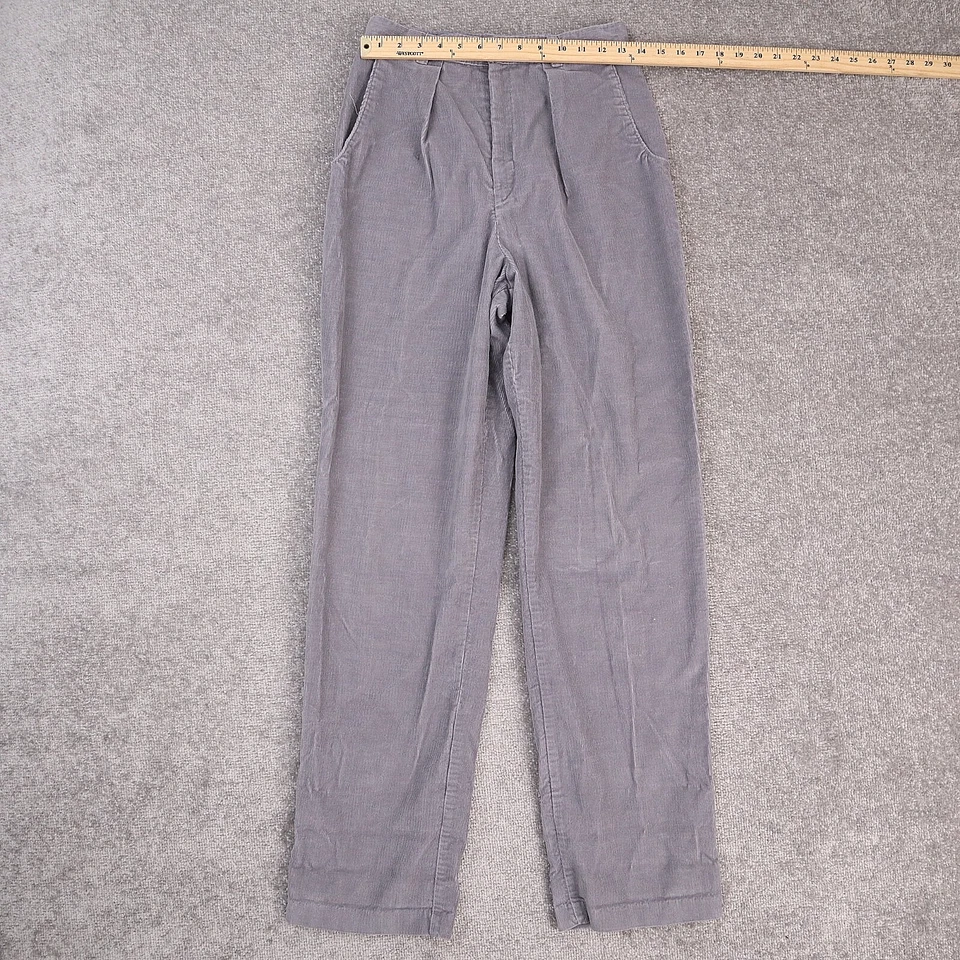 Pantalones plisados grises de pana Sears Roebuck de colección años 80 para mujer talla 12 Foto 4 de 4