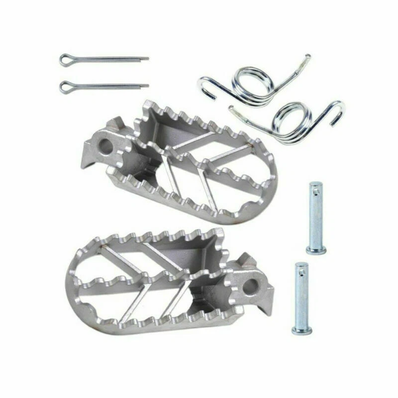 Комплект серебристых подножек для мотоцикла водителя подножка сталь для Suzuki BMW Dirt Bike - Изображение 3 из 4