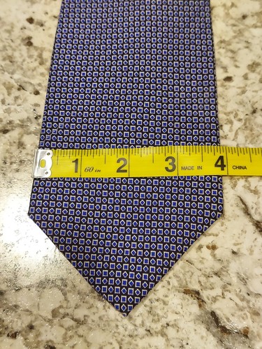 Lauren Ralph Lauren geometrische Seidenkrawatte für Herren schwarz/blau - Bild 5 von 5