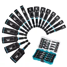 LIBRATON Magnetic Nut Driver Set 16PCs Impact Driver Bit Set Deep Nut Driver ...