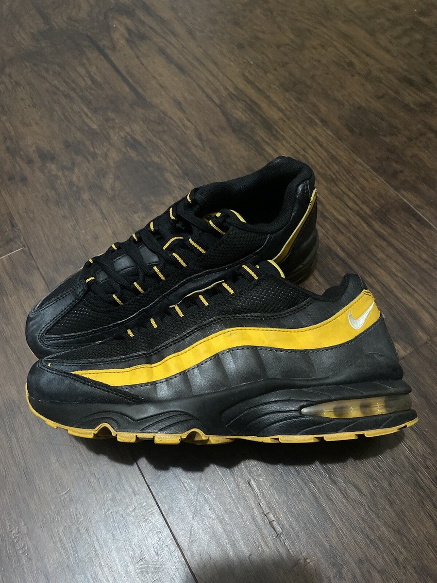 Nike Air Max 95 Boys Size 6 Running Shoes Black Yellow 307565-080