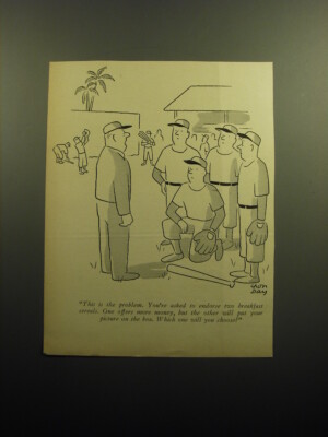 1958 Cartoon by Chon Day - This is the problem. You're asked to endorse two