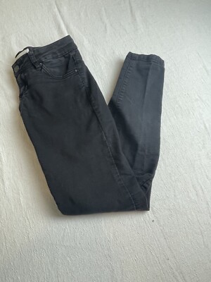 Garage Jeans Women s Size 01 Skinny Leg Stretch Mid Rise Faded Black Jeans