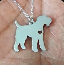 Airedale Terrier Necklace - Sterling Silver Jewelry - Gold - Rose Gold - Engrave