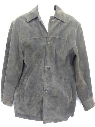 HATHAWAY Men’s Suede Leather Jacket Authentic Blue Label Sz Large Choc Brown - Picture 6 of 12