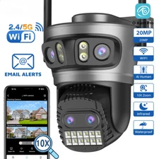 16MP Wifi IP Camera Three Screen AI Human Detection 4K 8MP Security Protection