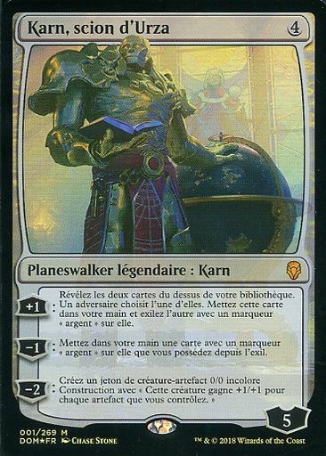 Magic The Gathering Spanish Version Foil Myth R Dominaria None Karn Scion Of Magic The Gathering Spanish Version Foil Myth R Dominaria None Karn Scion Of