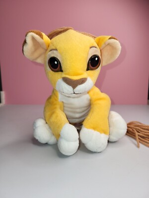 Vintage Mattel Lion King Simba Plush Disney Yarn Hair Newborn Cub Arcotoys 1995