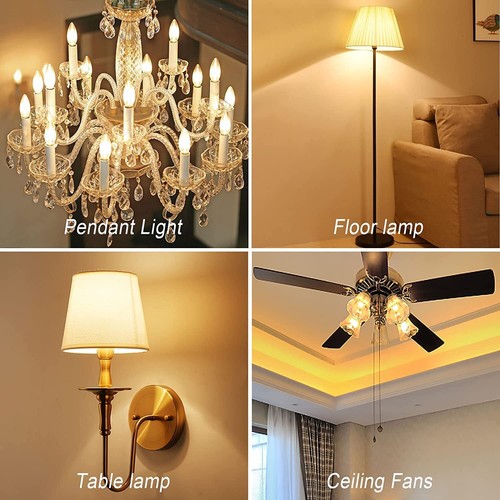 BRIMAX E14 LED Dimmbar C35 Glühbirne Warmweiß Glass Kerze Filament leuchtmittel - Bild 6 von 14