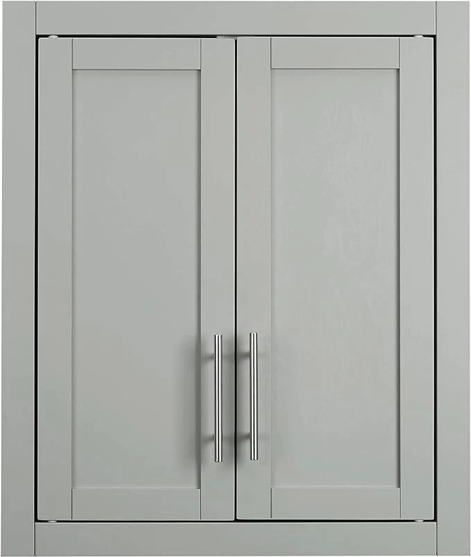 Crosley Savannah壁挂式浴室药柜带置物架,灰色 — 第 3/4 张图片