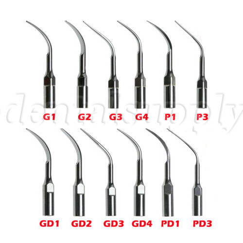 12 type Dentale Perio Endo Scaler tip INSERTI/PUNTE PER ABLATORE EMS DTE SATELEC - Foto 1 di 13