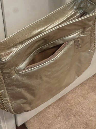 Vintage Bags by Pinky Shoulder Purse Bag w/ Silver Metallic Leather & Studs - Picture 7 of 15