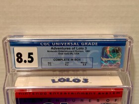 Adventures of Lolo 3 - NES - HAL America CGC - CIB - Oval SoQ - 1991 - &iexcl;Calificado 8.5!