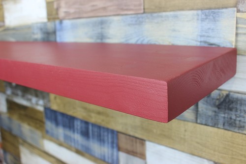 Handpainted ANY Farrow & Ball Colour Floating Shelf Shelves Solid Wood Wooden - Picture 5 of 10