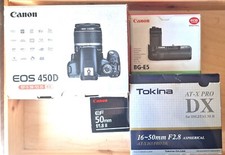 Canon EOS 450D + BG-E5 + CANON EF 50MM F1.8 + TOKINA AT-X PRO DX 16-50MM F2.8