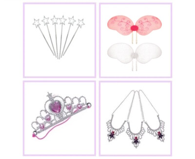 Engel Zauberstab/Feenflügel/Prinzessin Diadem Krone Halskette Mädchen Party Tasche Füllung