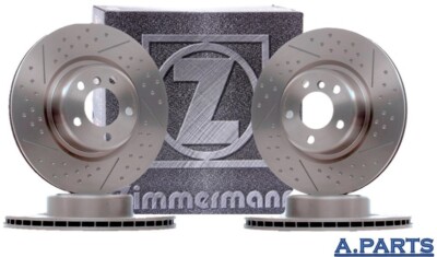 ZIMMERMANN 4X BRAKE DISCS 374/345mm DRILLED V+H BMW 3 SERIES G20 G28 G21