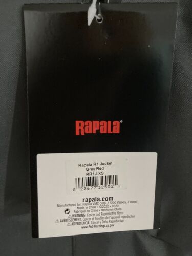 Rapala Rain Men's XS Jacket Red/Black RR1J-XS New w/Tags - Picture 2 of 3
