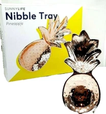 NEW Pineapple Snack /Nibble Tray  - Shiny and textured - NIB from Sunnylife 10"