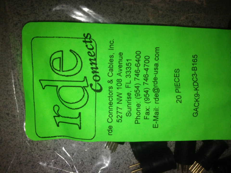 290 NEW rde Connects Circular Connectors GACK9-KDC3-B165 5-Pin male M12 PCB SAVE - Image 3 of 3