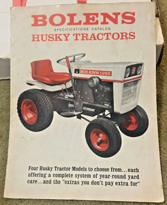 Bolens Husky Tractors Specifications Catalog Brochure 1966 Optional Equipment