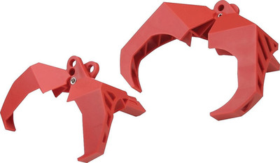 KDD442 STOPOUT Ball Valve Lockout for 3/8'' to 1-1/4'' Valves, Red Plastic