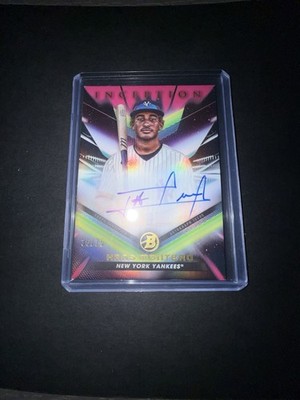 2023 Bowman Inception Hans Montero Fuschia Auto /75 NY Yankees