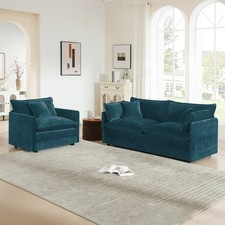 2 Seater Loveseat and Chair Set, 2 Piece Sofa & Chair Set, Loveseat and Accent