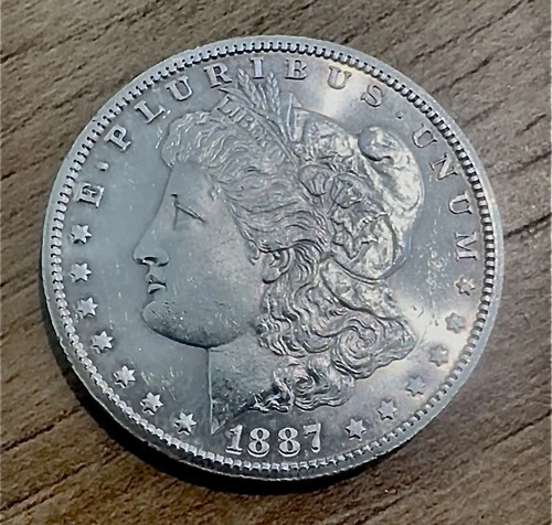 1887-S MORGAN SILVER DOLLAR – SEMI-PROOFLIKE - ❄️MEGA LUSTER – HIGH GRADE -RARE