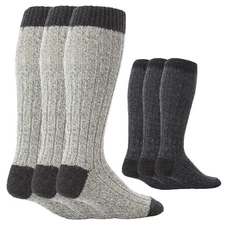 Workforce - Mens Extra Long Knee High Warm Wool Boot Socks