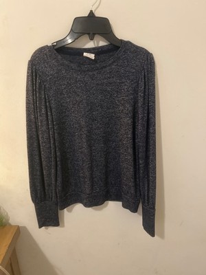 a blue spotted sweater that is new and a women s small it is good for business