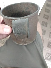 US Indian Wars Government Issued 1880's Tin Cup Mug  Stamped NY New York  RARE