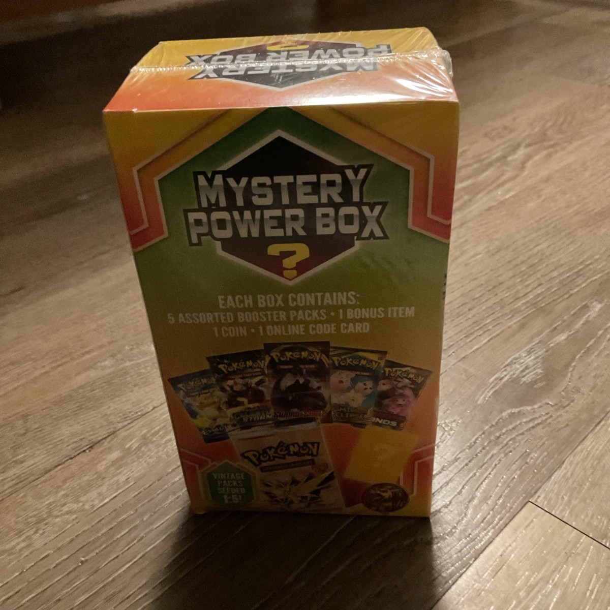 2020 Pokemon Mystery Power Box-5 Booster Pack- Vintage 1:5 Walmart Exclusive