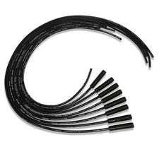 Taylor Spark Plug Wires 50055; Street Thunder 8mm Black, Straight Universal V8