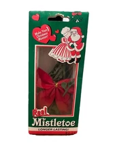 VTG 80s Real Mistletoe Boxed Christmas Décor Triumph Plant Co. NOS Retro Holiday