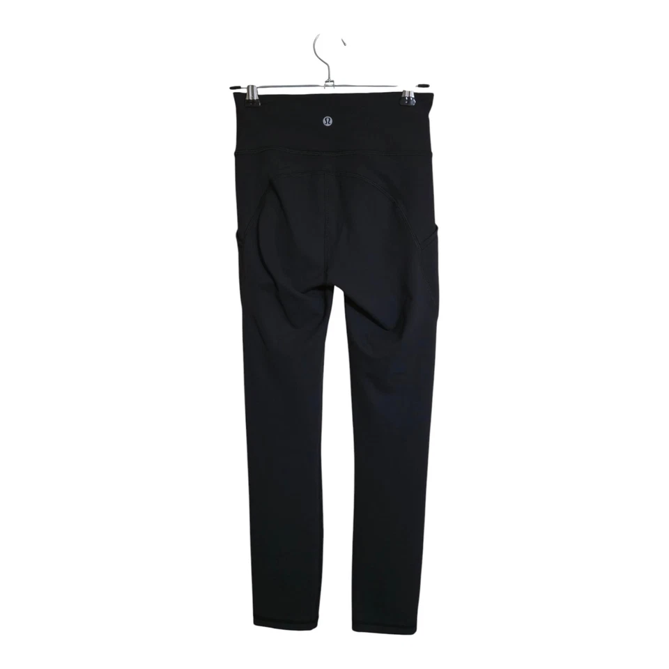 Lululemon Pants Women 2 Black Invigorate HR Crop 23” Athleisure Gym LW6BDVS  - Image 2 of 4