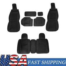 For Toyota RAV4 Front+Rear Car Seat Covers 5-Seats Protector Leather Full NEW