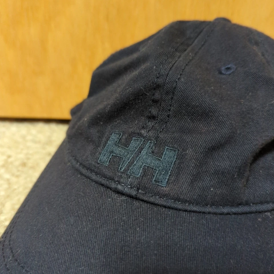 Helly Hanson Hat Mens OS Blue Strapback H Logo Adjustable Subtle Baseball Cap - Image 2 of 4