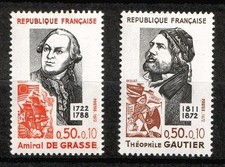 Timbre / Stamp  FRANCE  1972  Y&T  N° 1727 et 1728 NEUF ** sans charnière (MNH)